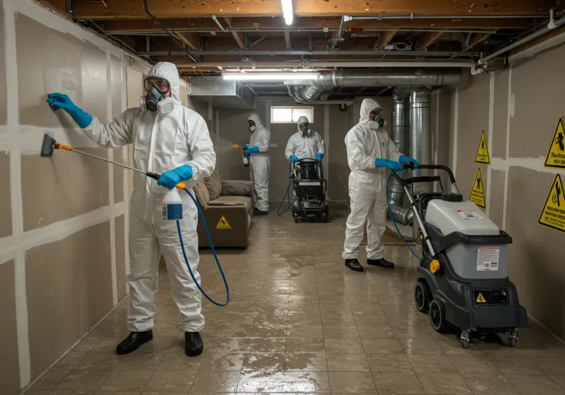 Basement Moisture Removal and Structural Drying process in Honolulu, HI